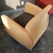 Krug Orange Lobby Reception Armchair w/ Pattern Seat